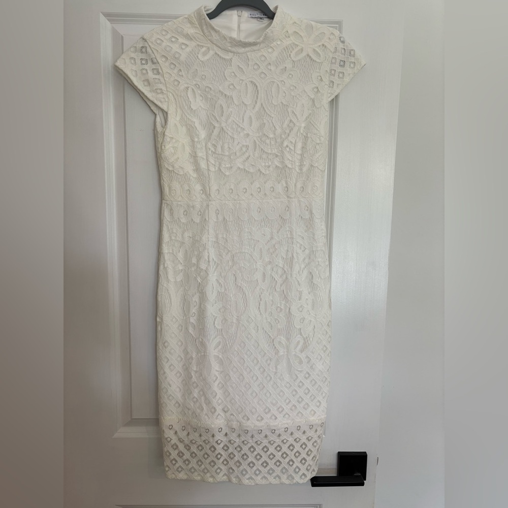 Baltic Born White Lace Midi Dress